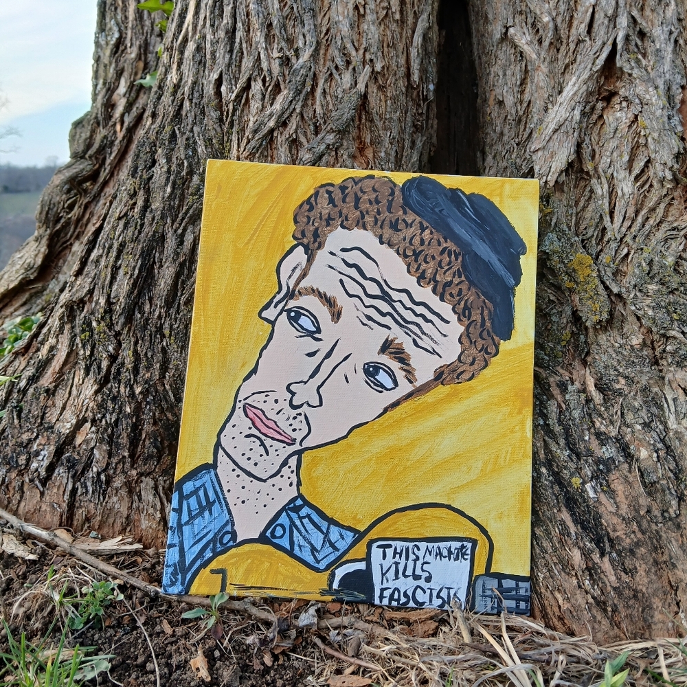 Woody Guthrie Portrait Painting - Picture 4 of 11